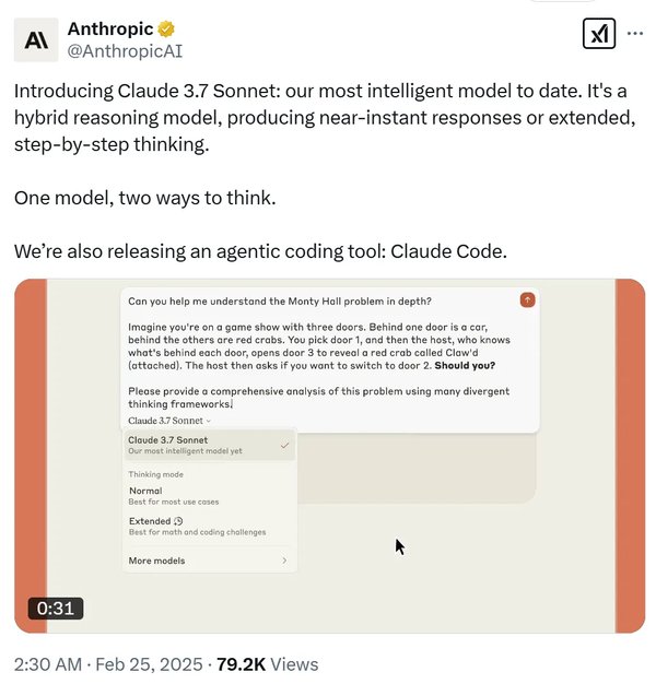 Claude 3.7 Sonnet：混合推理模型引领AI新浪潮