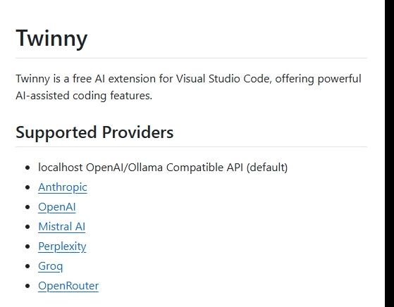Twinny开源项目 – 免费的AI代码补全插件