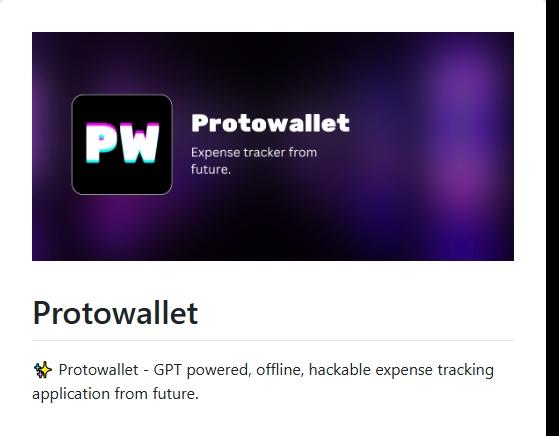 Protowallet开源项目 – 智能费用追踪器，掌控开支